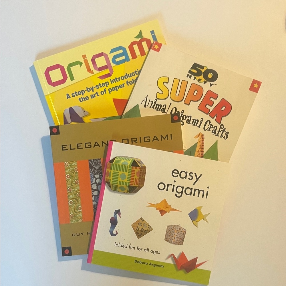 Origami Kids Craft Book Set Paper Folding Animals & More Lot Used